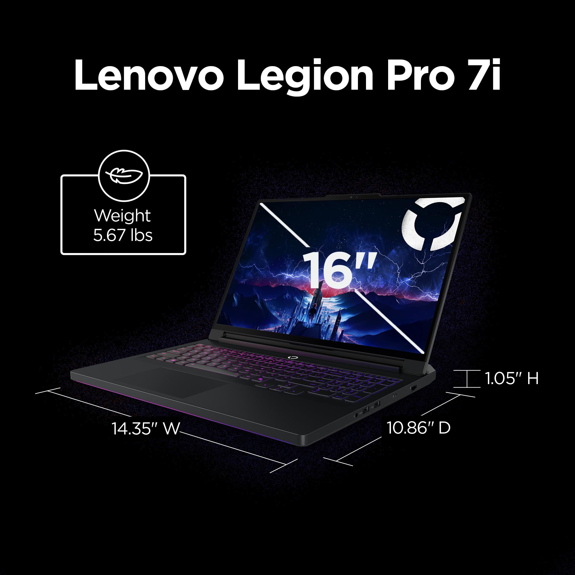 Lenovo Legion Pro 7i – Gaming Laptop - Intel® Core™ Ultra 9 275HX – 16