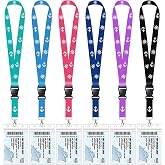 Cruise Lanyards, Waterproof Cruise Lanyard with Detachable Buckle &amp; ID Badge Holder for Cruises Ships Key Cards, Cruise Essentials &amp; Must Have Accessories (6 Pcs with 6 Colors)