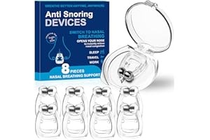 AIKAPLUS Nasal Dilators for Sleeping, Anti Nose Clip to Ensure Deep Sleep, Snoring Nose Clip Nose Magnet for Breathing Strip, Effective Anti Snoring Devices, Snoring Solution for Men and Women
