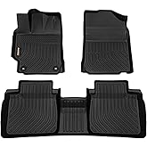 Binmotor-Floor Mats for Toyota Camry 2012-2017, Front & 2nd Row,TPE All Weather Car Accessories Mats Camry Custom Fit Liners Waterproof, Nonslip