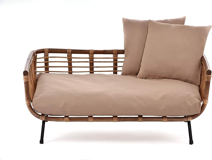 Animal Design Lit Panier Pour Chien Et Chat En Forme De Canape Moderne En Rotin Avec Coussin Amazon Fr Animalerie