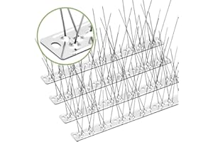 Valibe Pigeon Spikes Stainless Steel Bird Spikes for Outside to Keep Birds Away 12 Pack 10ft Coverage Bird Spikes Wire Prevention Spikes for Small Bird Squirrel for Fence Roof Blacony