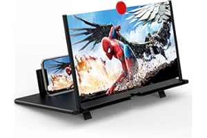 FIRJUTY 18" Screen Magnifier for Smartphone –3D HD Mobile Phone Magnifying Projector Screen Enlarger Expanders for Movies, Videos, and Gaming–Foldable Phone Stand with Screen Amplifier–Supports All Cell Phone