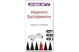 The Purple Cow Magnetic Travel Backgammon Game for Kids & Adults. Game for 2 Players. Hours of Fun, from 4 to 99 Years