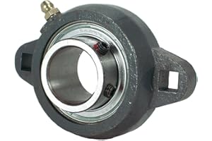 Peer Bearing FHFX205-16 2 Bolt Flange Unit, Narrow Inner Ring, Non-Relubricable, Eccentric Locking Collar, Ductile Iron, Single Lip Seals, 1" Bore, 3" Center Length