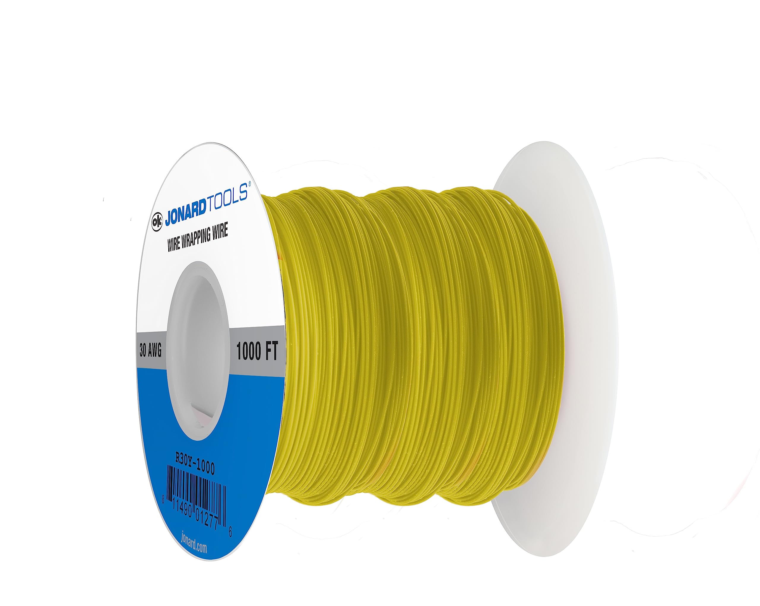 Jonard Tools R30Y-1000 Yellow Insulated Kynar Copper Wire Roll, 30 AWG, 1000 ft Length