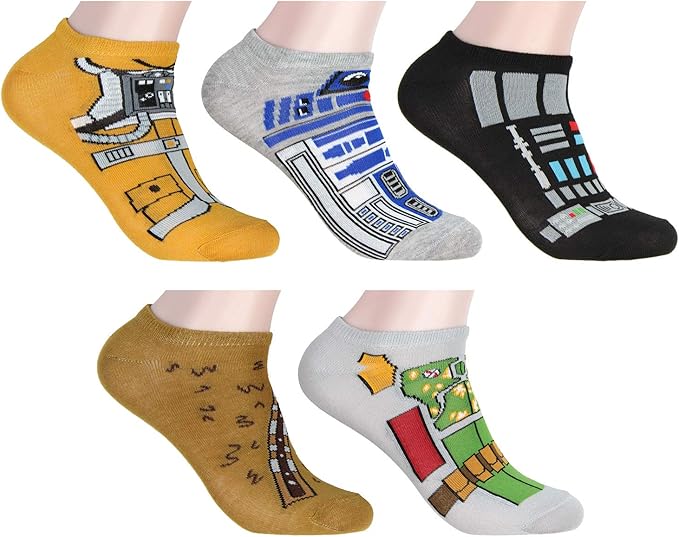 Amazon Co Jp Hypnotic Hats スターウォーズ ソックス 大人用 キャラクター コスチューム コスプレ ソックス 5足セット 組み合わせ 靴 4 10 服 ファッション小物