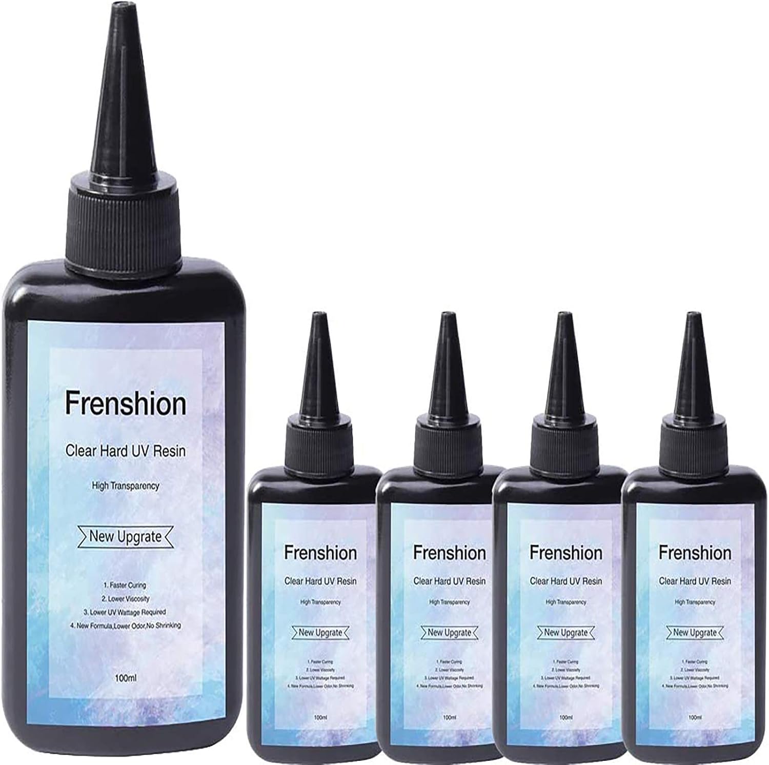 UV Resin-500g Upgrade 1 Minute Quick Cure! Hard Type Crystal Clear Epoxy Resin, UV Glue Ultraviolet Curing