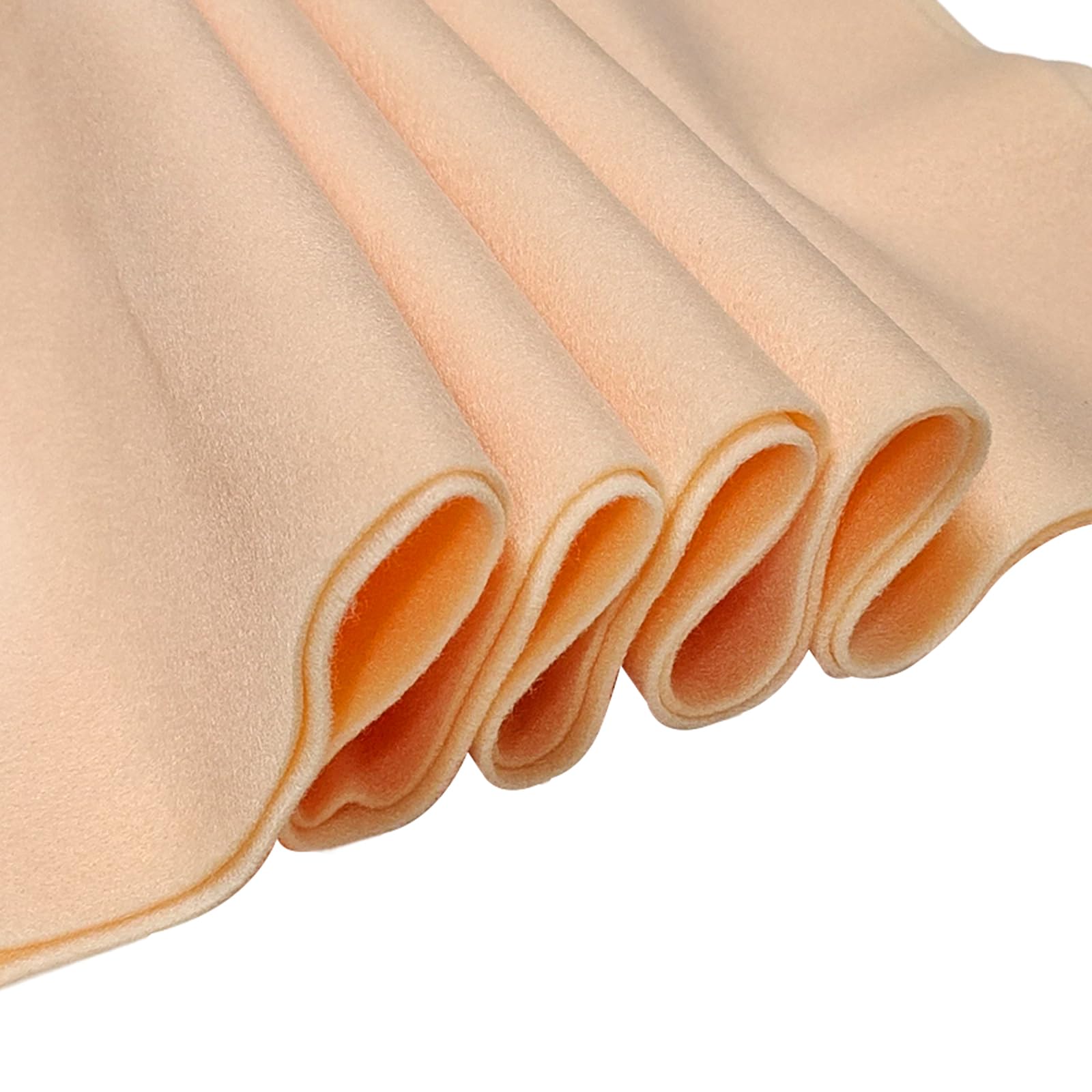 Jtnohx Colour Felt Fabric, 1.4mm Felt Sheets for Crafts, 90x90cm Soft Craft Fabric for Art and Sewing Projects (Apricot)