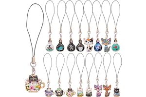 BEEFLYING Phone Strap Charms Pendants Decoration Kawaii Alloy Pendants for Cell Phone Keychain Bag
