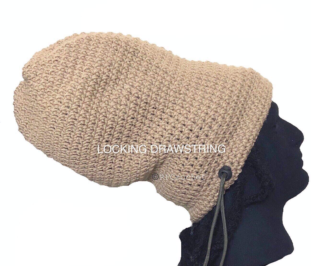 Amazon Com Dreadlock Crochet Beanie With Locking Drawstring
