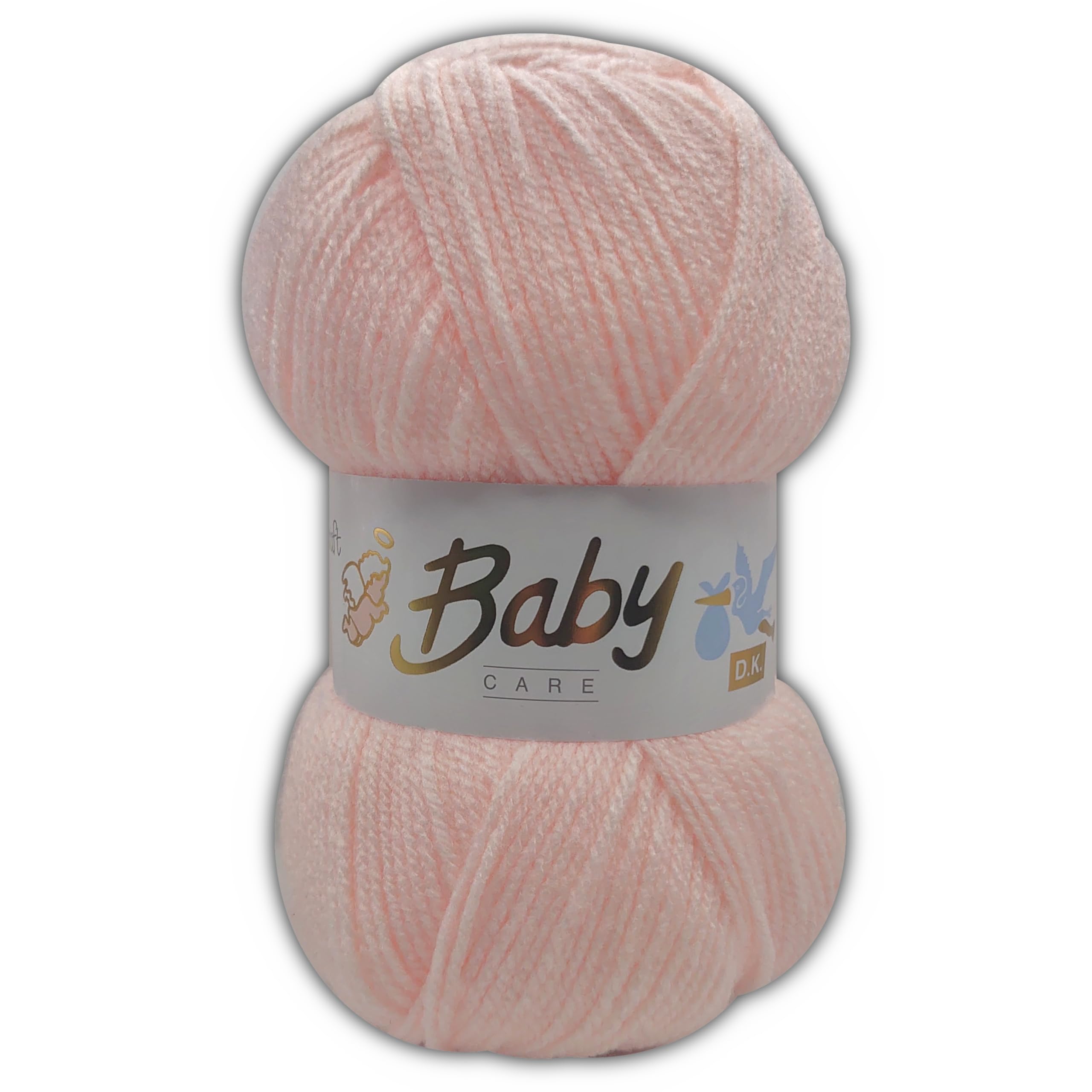 5 Pack of Peach 622 - Baby Care Double Knit Wool for Knitting and Crochet by Woolcraft