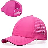 Little Girls Criss Cross Ponytail Hat Toddler Reflective Baseball Cap Kids Quick Dry Summer Sports Hats Age 3-8