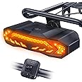 [For Cargo Rack] ONVIAN Smart Bike Tail Light with Turn Signals for Rear Bike Rack Mounting, Rechargeable Auto-Sensing Bike Turn Signals Light Alarm, Waterproof Bike Accessories for Adult Kids Cycling