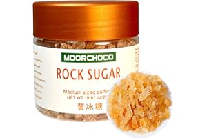 MOORCHOCO Yellow Rock Sugar for Pho, Medium-Sized (Medium sized particles 8.81oz)