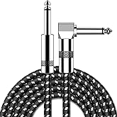 New bee Guitar Cable 10 ft Electric Instrument Cable Bass AMP Cord 1/4 Right to Straight for Electric Guitar, Bass Guitar, Electric Mandolin, Pro Audio