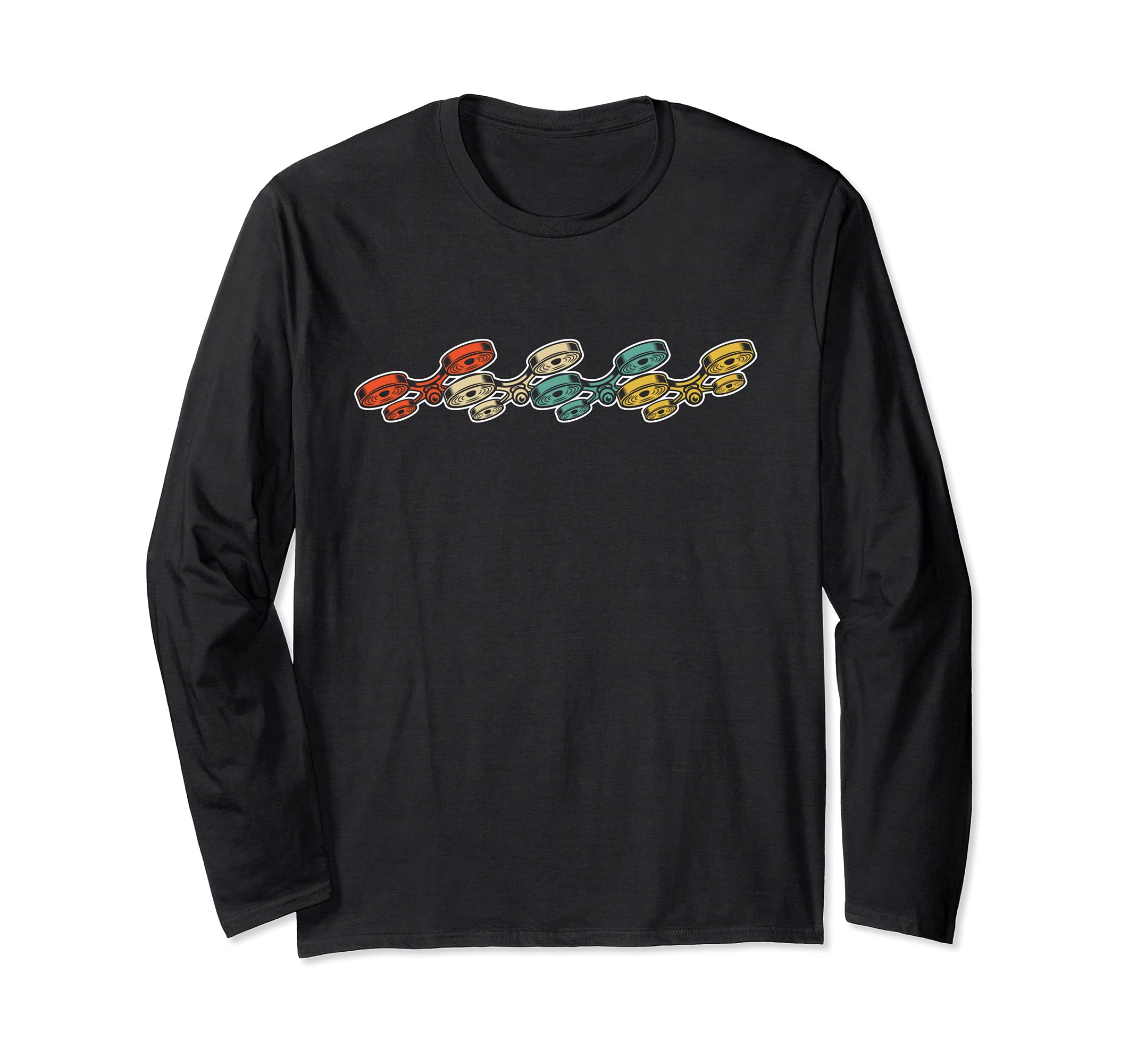 Retro Vintage Quadcopters Drones Quadcopter Drone Pilot Long Sleeve T-Shirt