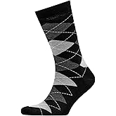 VRD Mens Dress Socks, Bamboo Rayon 1-Pack, Black Crew Length Mid-Calf Socks for Men Shoe Size 8-13