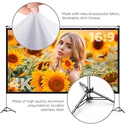 Projector Screen with Stand, 100 inch Outdoor Movie