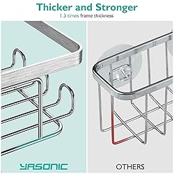 YASONIC Corner Shower Caddy, 3-Pack Adhesive