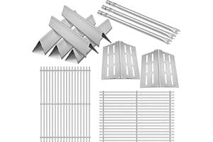 LPTNFRTN 7524 7528 Cooking Grates 7622 Heat Deflectors 7620 Flavorizer Bars with Burner Tube Set for Weber Genesis Grill Replacement Parts E-310 E-320 E-330 S-310 S320 S-330 EP-310 EP-320