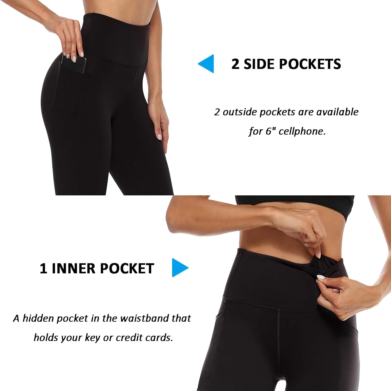 AFITNE Women's High Waist Mesh Yoga Leggings with Pockets, Tummy Control 4 Way Stretch Workout Non See-Through Yoga Pants at  Women’s Clothing store
