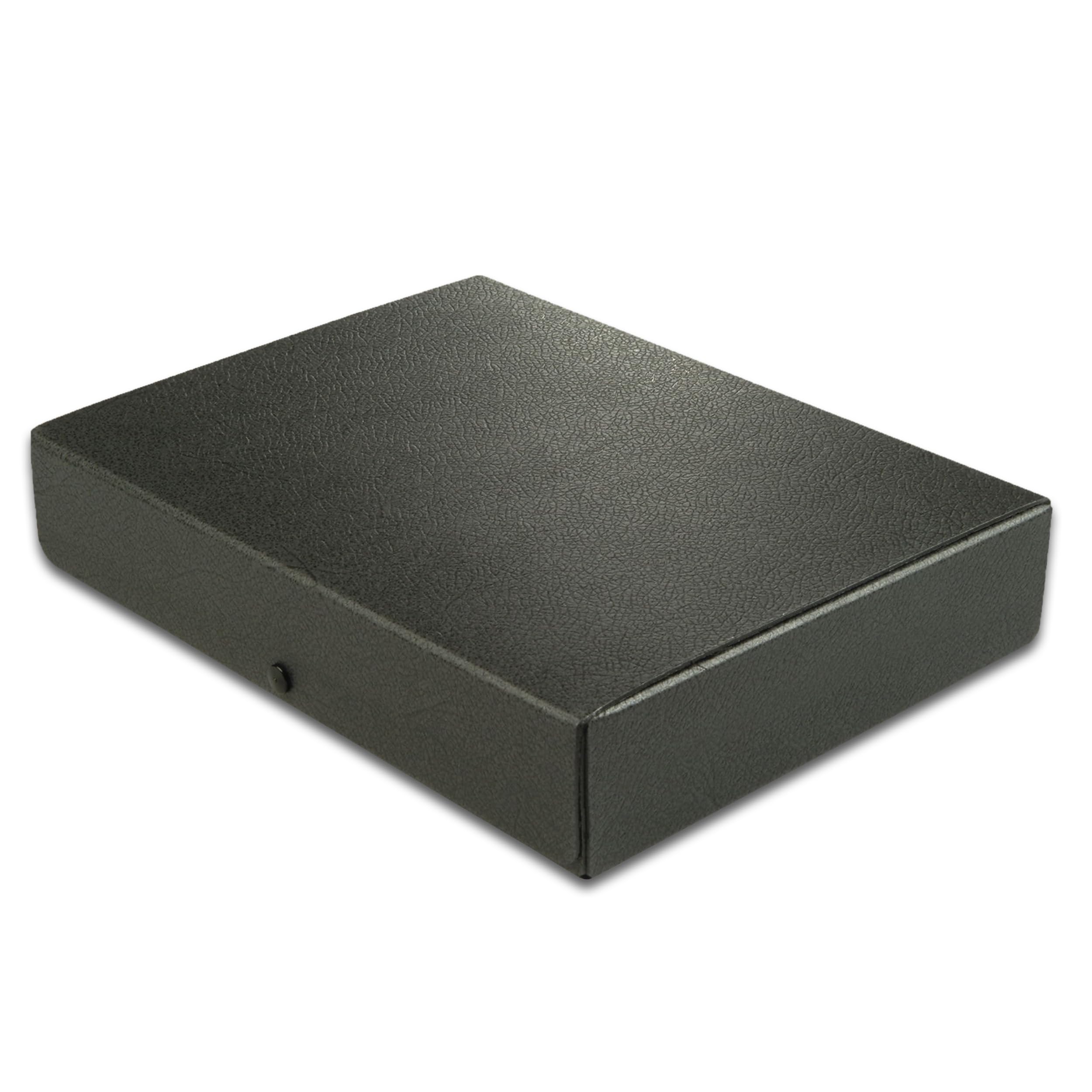 Elba 400000992 Box File with Push Button Fastening 1 cm for Approx 80 DIN A4 Pages 3 Flaps Label Black Capacity: 6 cm, for Approx. 580 DIN A4 Pages Black — image 1
