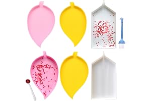 SUWAND 6 Pcs Diamond Painting Trays Large and Small,Plastic Bead Sorting Tray,Big Diamond Art Trays Kit Tools, Storage Containers Tray for Rhinestone and Accessories