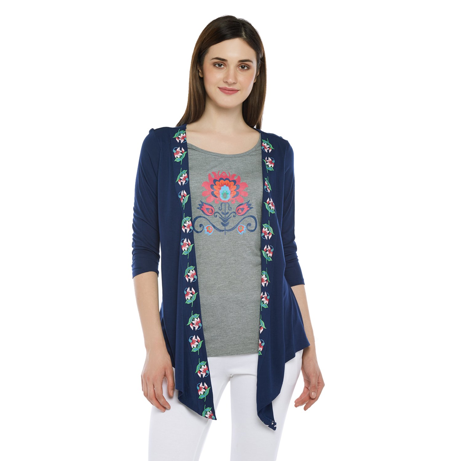 ajile by pantaloons women's round neck shrug