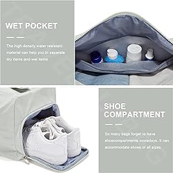 Small Gym Bag with Shoe Compartment, Workout Sport