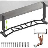 Kipika 48" Ceiling Mounted Pull Up Bar, Heavy Duty Multi-Grip Chin Up Bar,Mounted Pullup Bar, Adjustable Height, Pull Up Bands for Chin Ups &amp; Body Stretching, Ideal for Home Gym and Strength Training