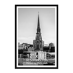 Hoikwo 12x18 Black Picture Frame, Display Pictures