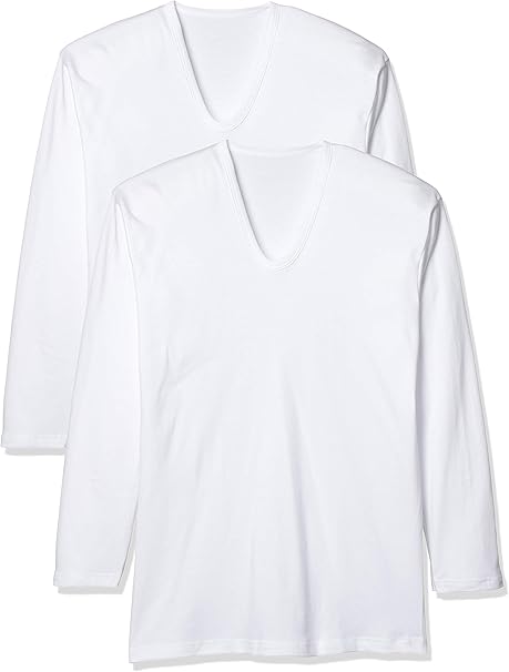 Amazon グンゼ インナーシャツ 保湿加工 Uネック長袖 2枚組 Rp102 メンズ ホワイト 日本 Ll 日本サイズ2l相当 インナーシャツ 通販