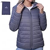 Women's Packable Winter Puffer Coat | Lightweight Quilted Jacket with Hood | Full Zip Travel Outerwear