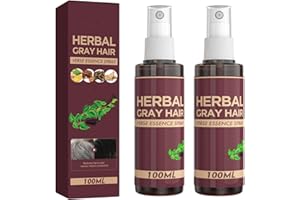 Grey Hair Reversal Spray, Herbal Essence Hair Spray, Hair Darkening Conditioner, Herbal Hair Coloring Essence (2PCS)