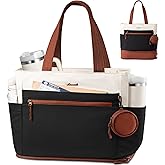 LOVEVOOK Tote Bag for Women, Expandable Laptop Work Bag 15.6 Inch, 33L Large Travel Handbag with 40oz Tumbler Holder, TSA
