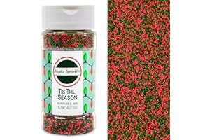 Mystic Sprinkles Christmas Holiday Nonpareil Sprinkle Mixes (Tis the Season 4oz)