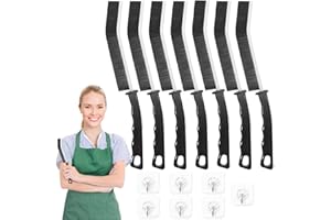 TEDMAX Crevice Cleaning Brush,Multifunctional Cleaning Brush Tool,Bathroom Gap Brush,Grout Brush,Hard Bristle Cleaning Brushes for Household Use Tiles Kitchen Sink Cleaning Supplies with Extra Gift Hooks