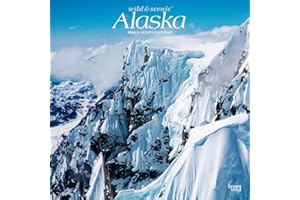 Alaska Wild & Scenic | 2024 12 x 24 Inch Monthly Square Wall Calendar | BrownTrout | USA United States of America Noncontiguous State Nature