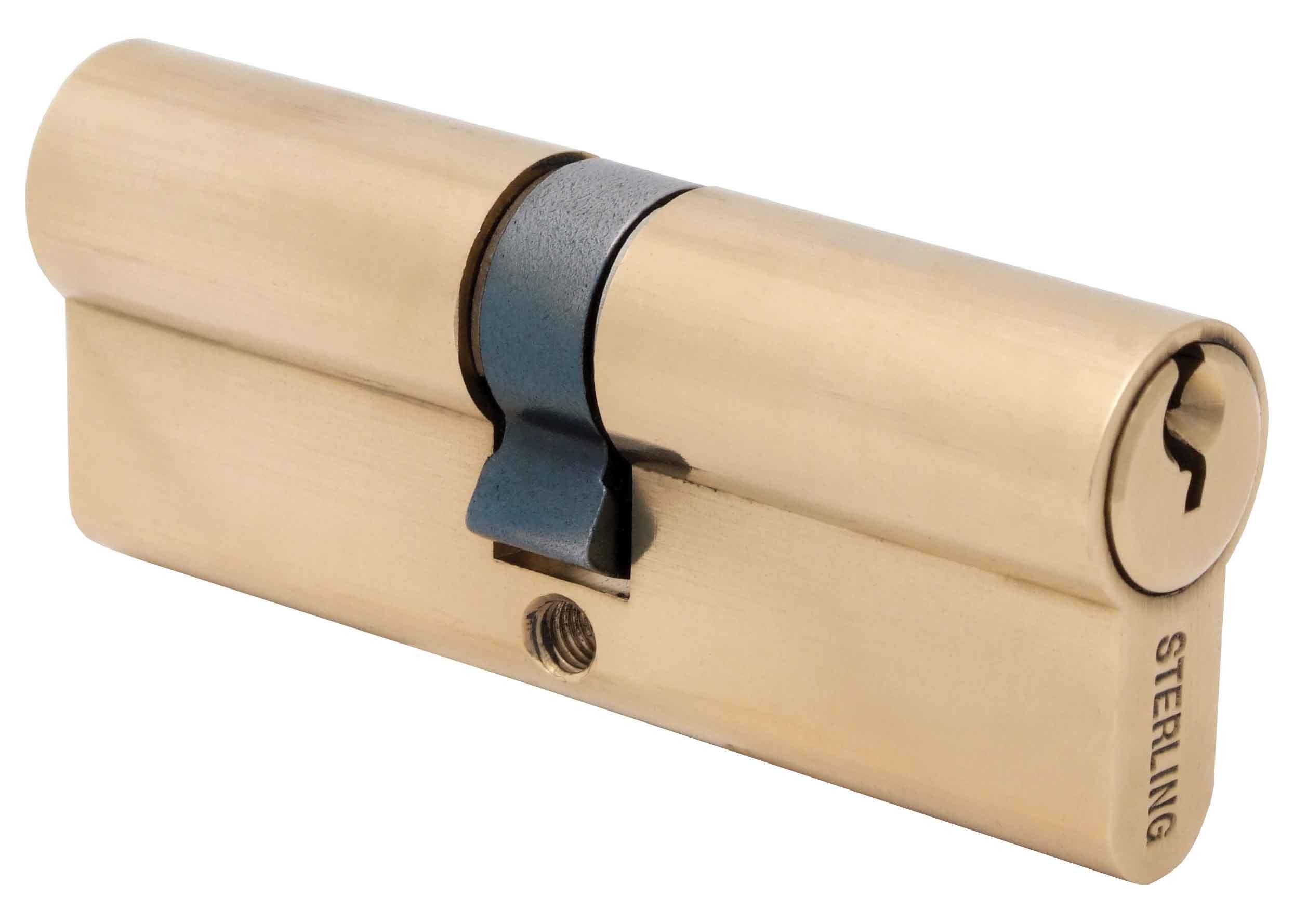 Sterling Euro 5 Pin Cylinder PB 40x40Visi EPB011V, Brass, 40mm x 40mm