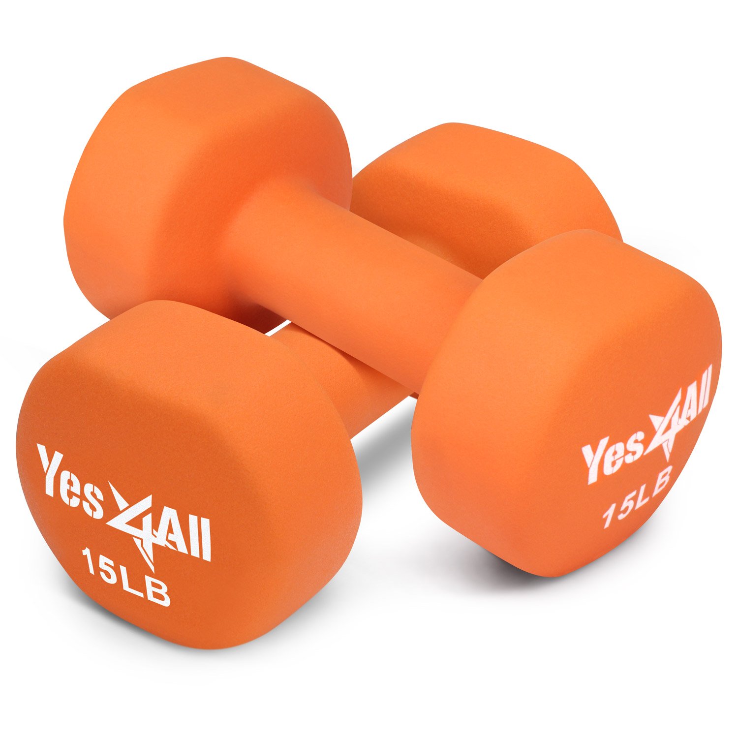 Yes4All Hexagon Neoprene Coated Dumbbell (Pair) - Multiple Weight Options