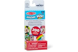 Melissa & Doug Sticker Wow!™ Mini Activity Pad and 200+ Refill Stickers for Stamper Arts and Crafts Fidget Toy Collectibles – Assorted Disney