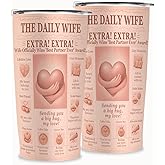 Wife Gift 20oz Insulated Tumbler , Romantic Newspaper Theme Travel Mug with Lid, Gift from Husband - Anniversary, Birthday, Christmas, Valentine's Day, Stainless Steel Cup for Hot or Cold Drinks