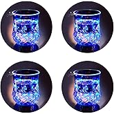 2win2buy LED Cups 4 PACK Flashing Light up Automatic Water Activated Color Changing Wine Whisky Beer Cola Juice Drinkware Mugs Shot Glass for Bar Disco Night Club Party Halloween Christmas, Set of 4