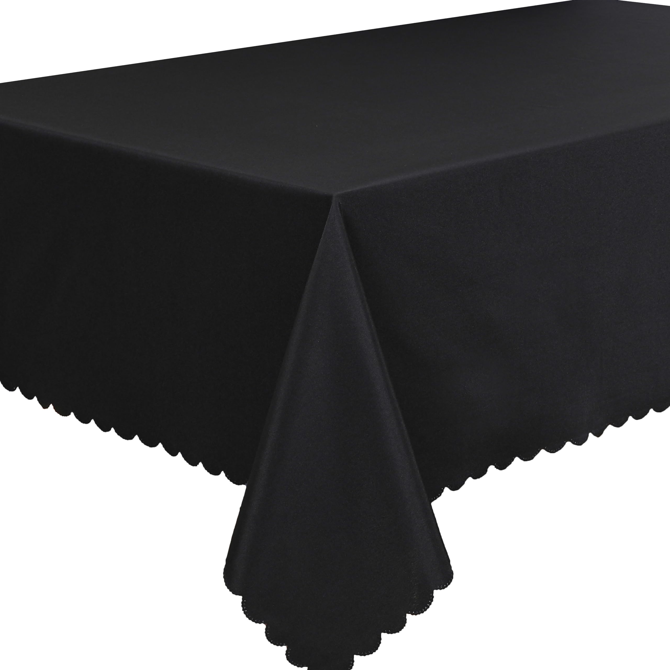Home Direct Extra Large Rectangular Rectangle Fabric Tablecloth Table Cloth Table Cover 140x240cm 55"x94" Black