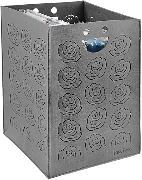 Amazon Baoxinjp 収納ボックス フェルト 人気 小物 雑貨 玩具 着替え 収納ケース お洒落 収納箱 籠 カラーボックス ストレージボックス 可愛い インテリア 持ち運びに便利 ダークグレー 収納ケース ボックス オンライン通販