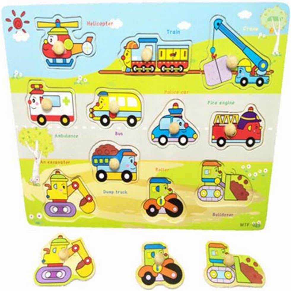 Sun Hero Educational Puzzles Wooden Peg Puzzle Board Education Learning Toy Fantastic Gifts For Kids(Transport)