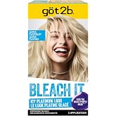 got2b Bleach It Permanent Hair Color, Ultra Platinum Blonde, 00A, 1 Count | Easy gel application, Includes developer and anti-brass purple mask, Icy lightening effect, Complete kit for at-home use