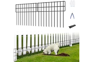 COLRASN 35ft(L) X 13in(H) Garden Fence Panels, 25 Pack No Dig Fence, Rustproof Metal Wire Animal Barrier Fencing for Dogs, Rabbits & Squirrels, Easy Setup Outdoor Yard & Patio Defense