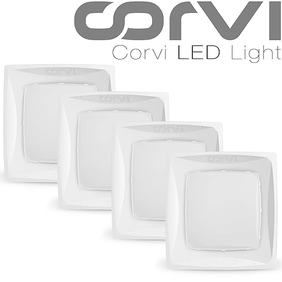 Corvi 2 x 2 36-Watt LED Light (Pack of 4, White, Square)